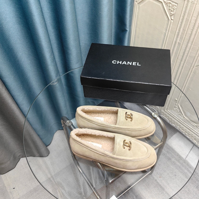 Ch*el leather shoes